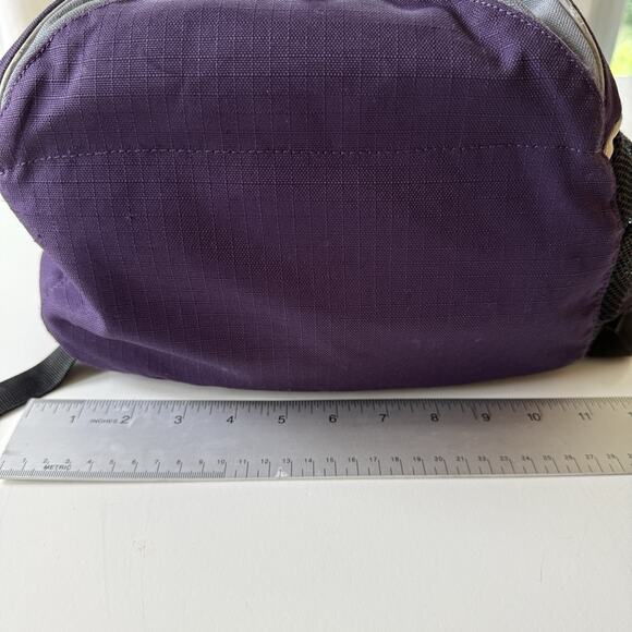 Lands’ End Backpack Purple Gray Tan Outdoor School Hiking Travel Bag 11x16" - Picture 4 of 13